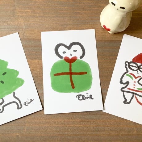 【限定20】ゆる〜いクリスマス・ポストカードセット