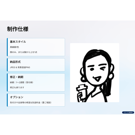 【限定5】直感的・シンプル・お洒落。ピクトグラム似顔絵（デジタルデータ）