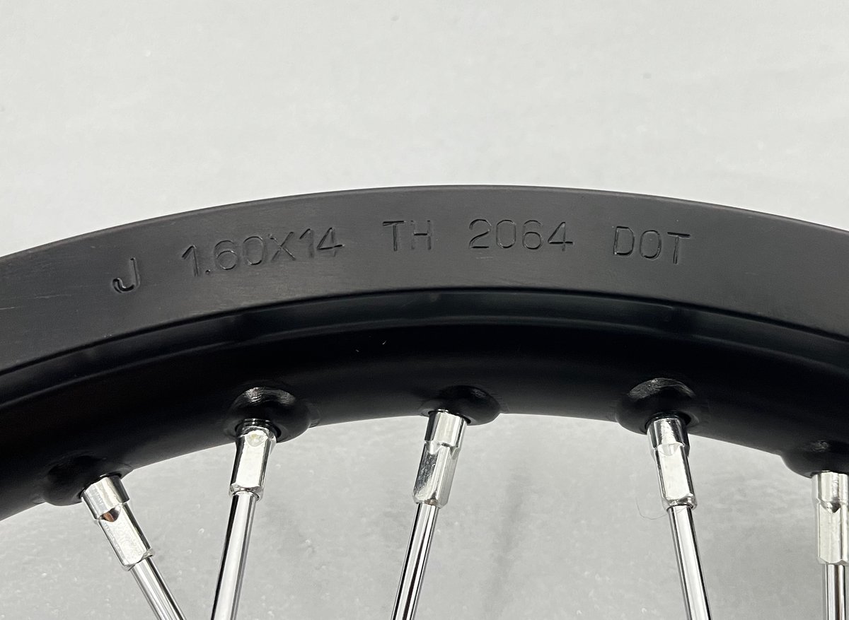 ksr110.ksrpro用アルミスポークホイール14インチ前後同サイズ