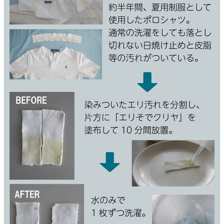襟袖汚れ用洗剤「エリそでクリヤ 200ｇ」 70-171