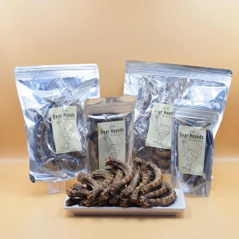増量！【バリバリ食感】鶏ネックジャーキー　11本入り　セセリ付きで美味しさ抜群！ 鶏ネックジャーキー 200g | Dear Hounds STORE ディアハウンド