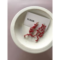 霞草_long(ピアス/イヤリング)red