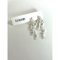 霞草_long(ピアス/イヤリング)white