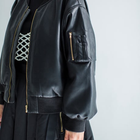 Faux Leather Blouson