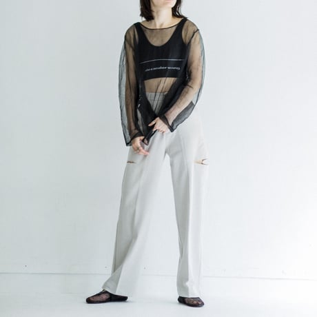 slash slit pants（ivory）