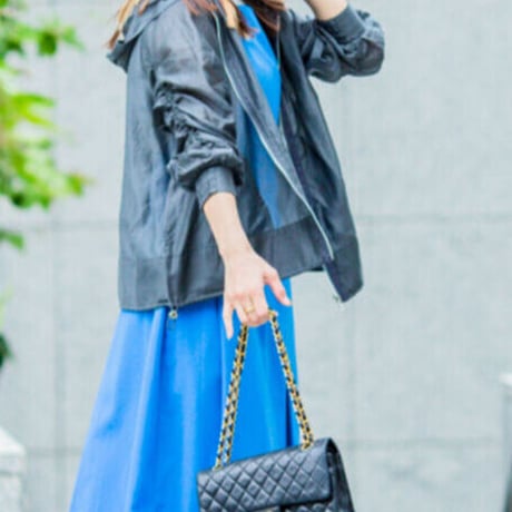 sheer blouson（black/white）