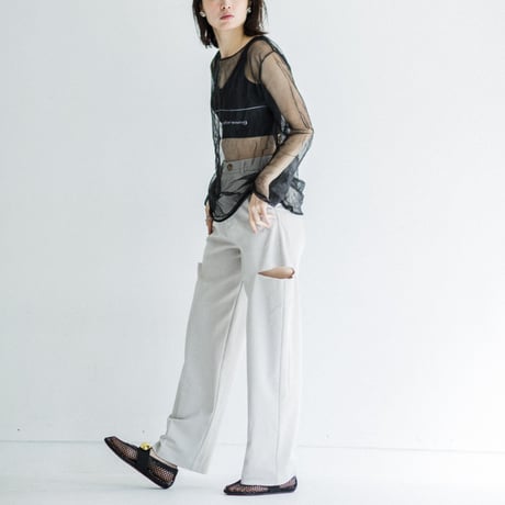 slash slit pants（ivory）
