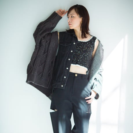 remake-like jacket（light grey/charcoal grey）