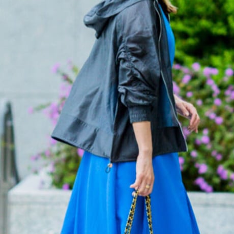 sheer blouson（black/white）