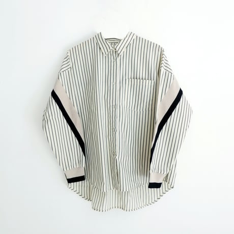 back line shirt （ivory X black）