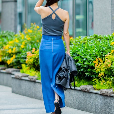 circular cross tank top（black/white/grey/olive）