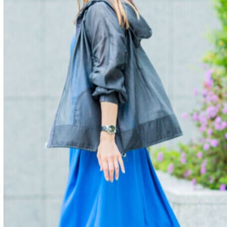 sheer blouson（black/white）