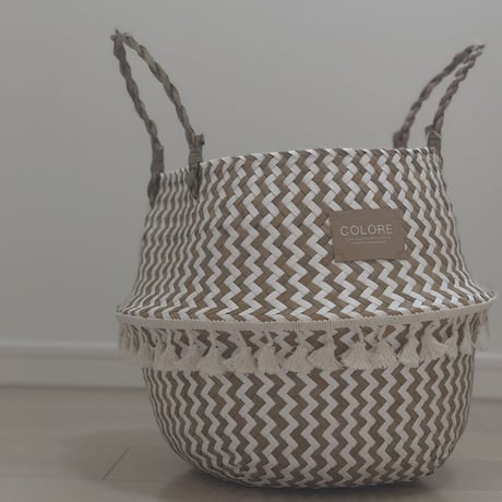 herringbone basket（beige/red/green）