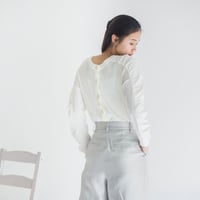 ギャザースリーブ前後２WAYニット