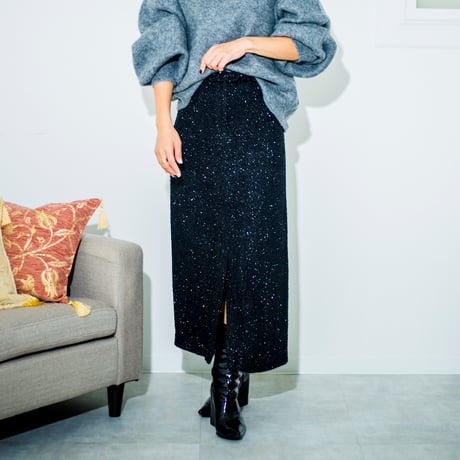 glitter narrow skirt