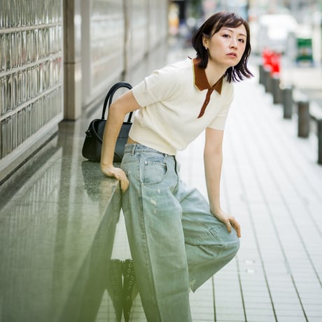 Knit Collar Polo Tops