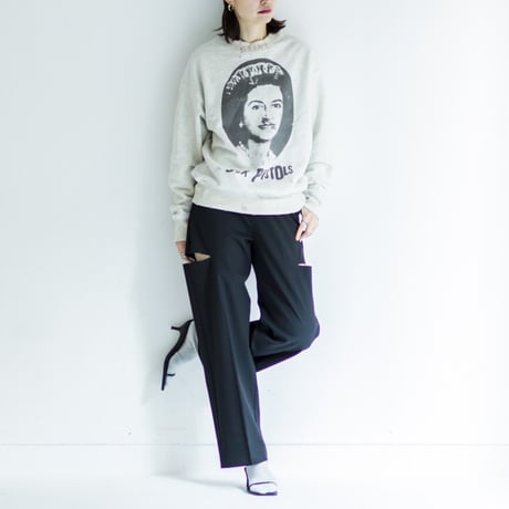 slash slit pants（black）