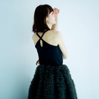 circular cross tank top（black/white/grey/olive）