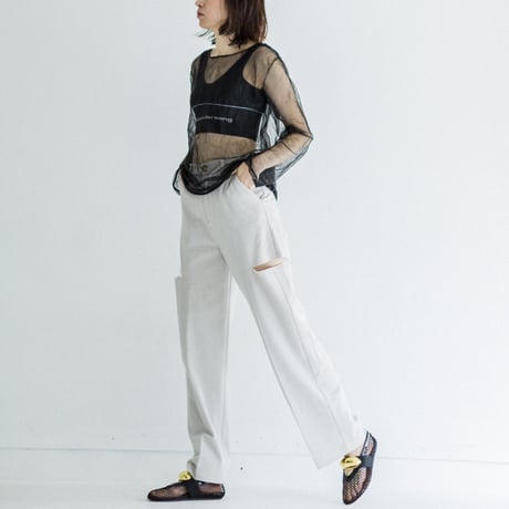 slash slit pants（ivory）
