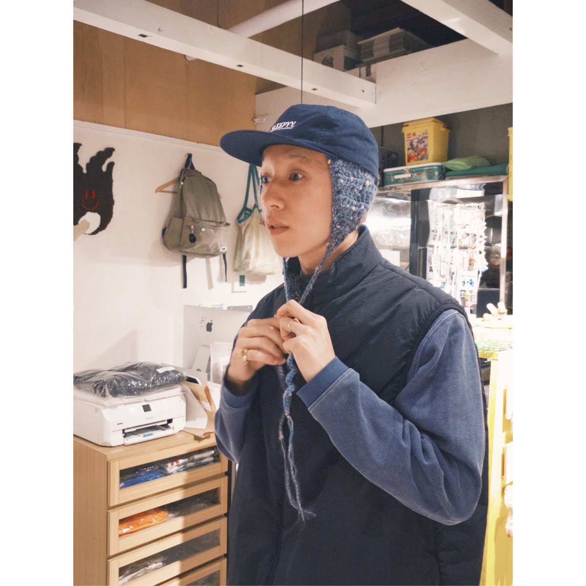 NEIGHBORHOOD ネイビー キャンプキャップ NEIGHBORHOOD CHALLENGER チャレンジャー × ネイバーフッド
