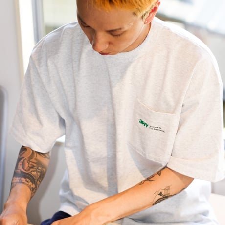 3PYY POCKET TEE ASH