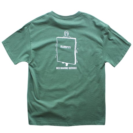 BED MAKING SERVICE S/S TEE FOREST GREEN