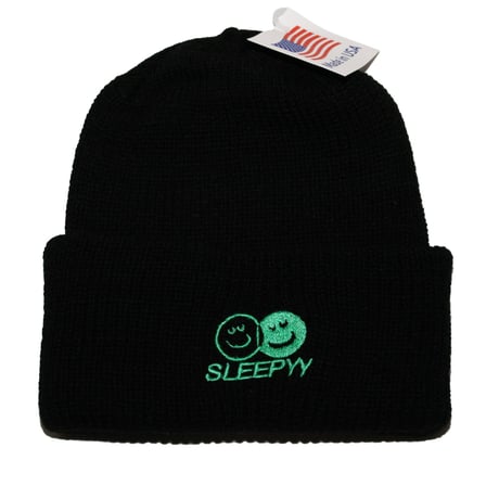 FACE LOGO BEANIE BLACK