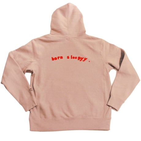 BORN SLEEPYY HOODIE DUSTY PINK
