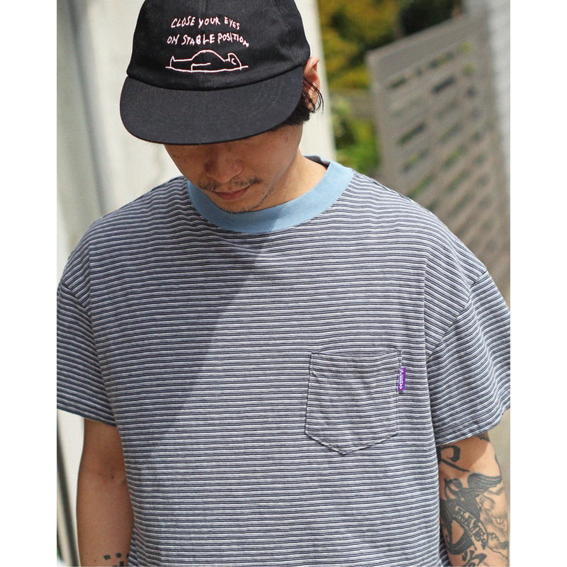 MIDNIGHT BORDER POCKET TEE | SLEEPYY ONLINE SHOP