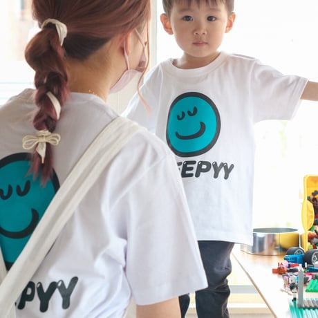 FACE LOGO  S/S TEE WHITE