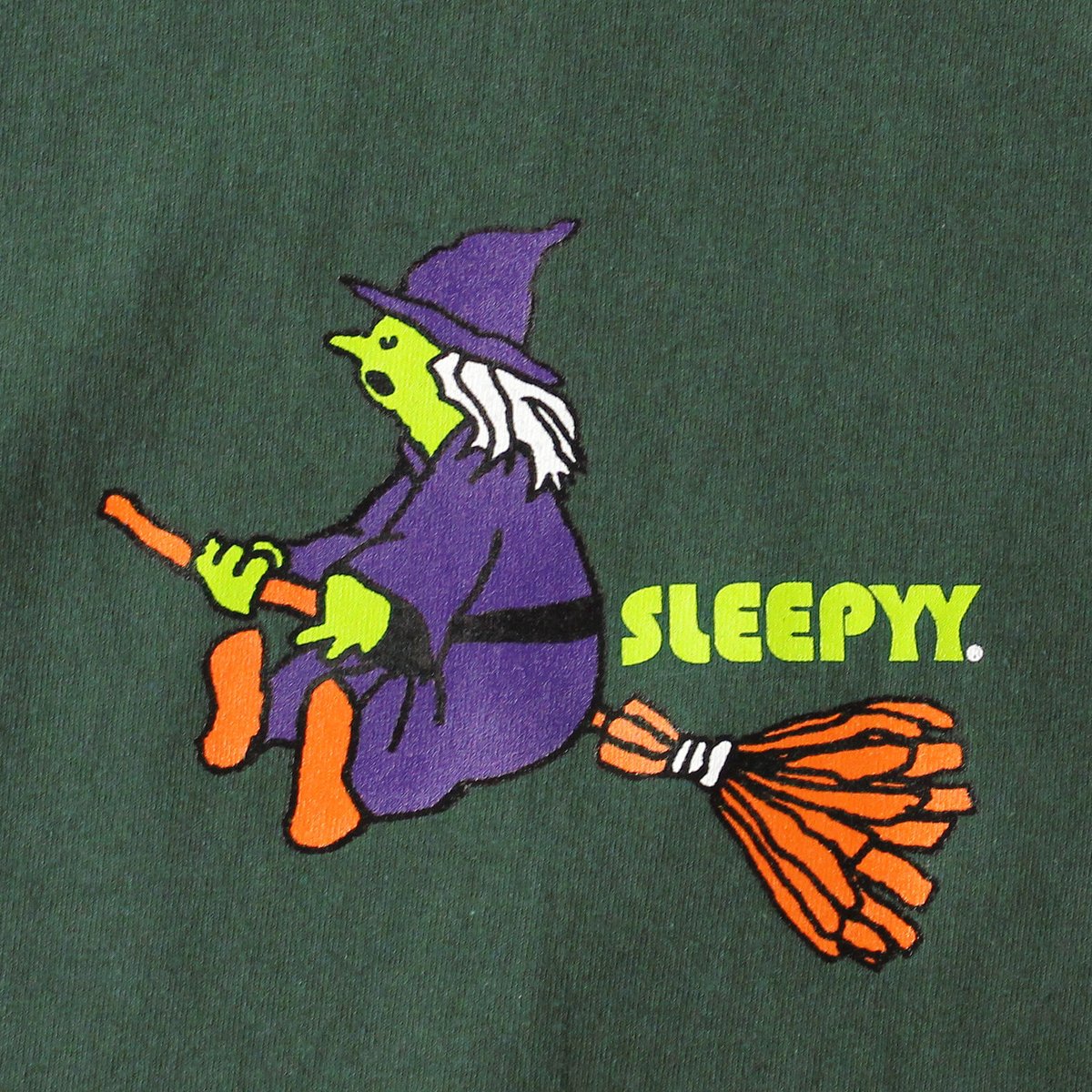 WITCH L/S TEE FOREST GREEN | SLEEPYY ONLINE SHOP