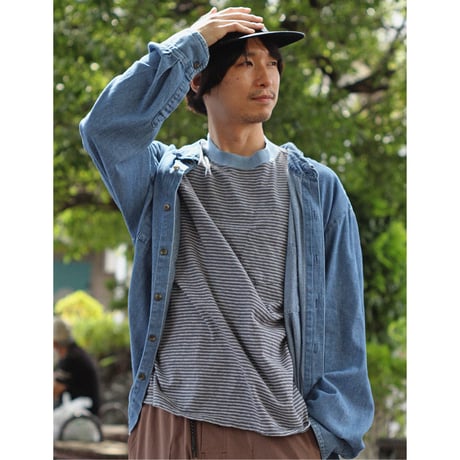 MIDNIGHT BORDER POCKET TEE