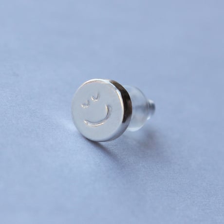 Face Logo Silver Earring