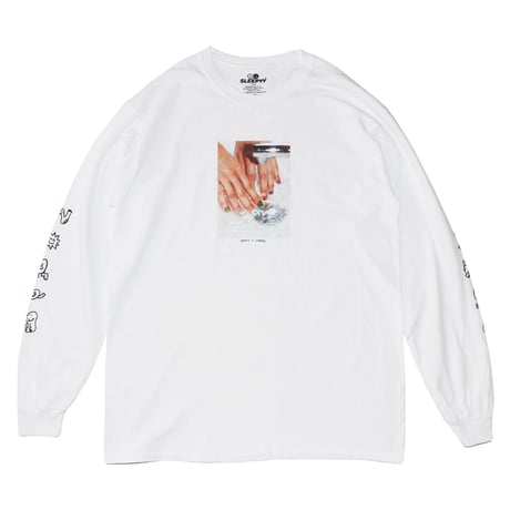 WAVY'S x SLEEPYY L/S TEE WHITE