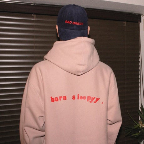 BORN SLEEPYY HOODIE DUSTY PINK