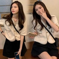 マタニティ　トップス&ボトムスセット　サマースーツ　ショートパンツ