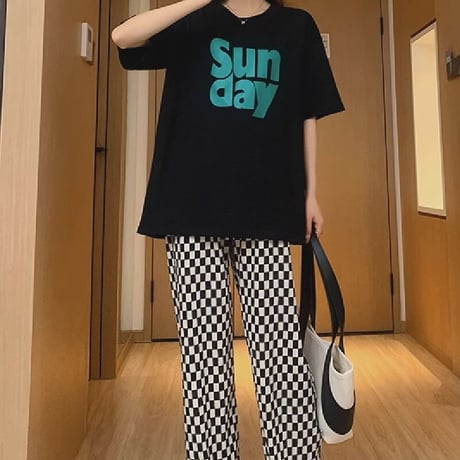 マタニティ　トップス&ボトムスセット　Tシャツ　ワイドパンツ　ゆったり