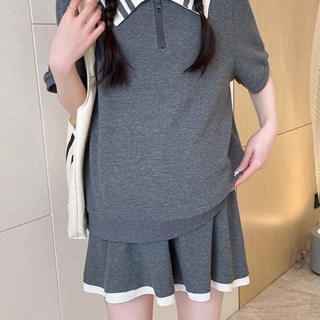 マタニティ　トップス&ボトムスセット　ショートパンツ　ゆったり