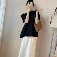 マタニティ　トップス   シャツ　ボトルネック　シンプル　ゆったり