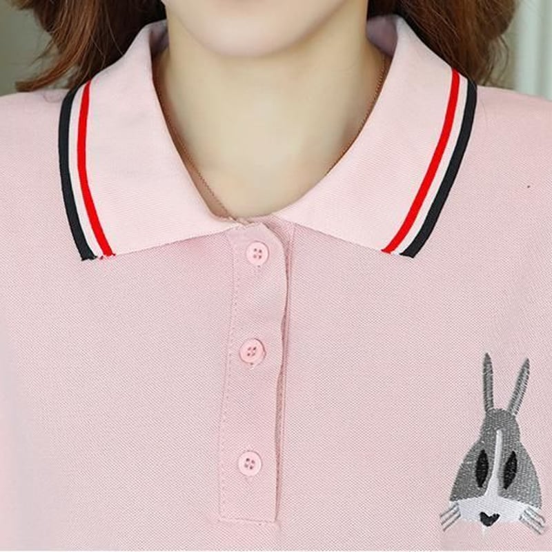 マタニティ ワンピース かわいい カジュアル ポロワンピース 五分袖