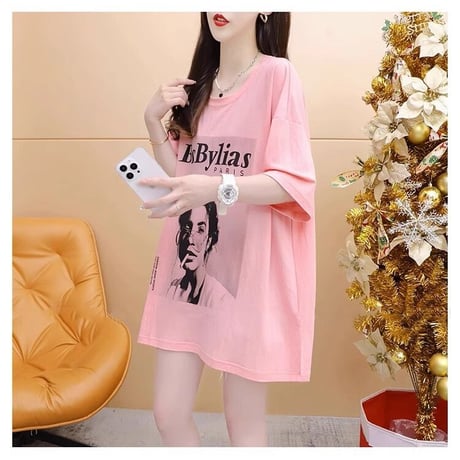 マタニティ　トップス　Tシャツ　ラウンドネック　ビッグサイズ　ゆったり