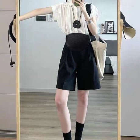マタニティ　トップス&ボトムスセット　ショートパンツ　ブラウス