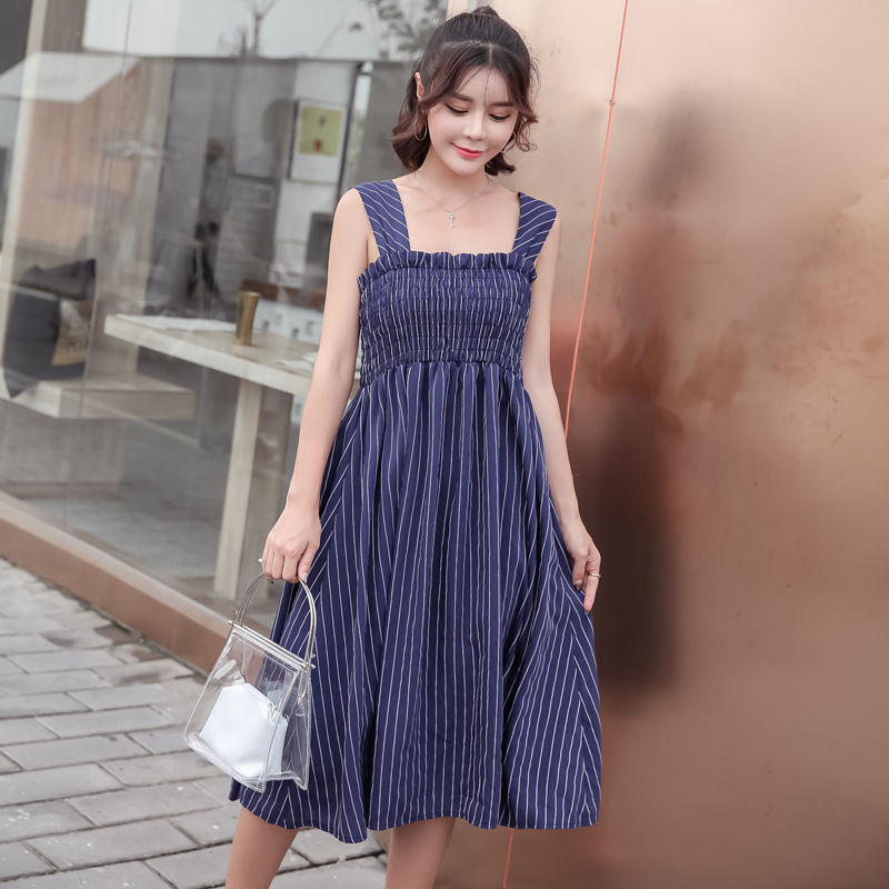 MaxiMara ストライプ ノースリーブワンピース 36 ベルト付き MaxiMara ストライプ ノースリーブワンピース 36 ベルト付き