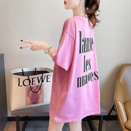 マタニティ　トップス　Tシャツ　ラウンドネック　ビッグサイズ　ゆったり