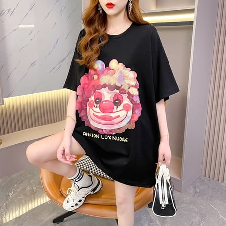 マタニティ　トップス　Tシャツ　ラウンドネック　ビッグサイズ　ゆったり