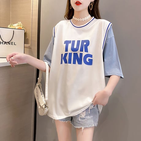 マタニティ　トップス　Tシャツ　ラウンドネック　ゆったり　カジュアル
