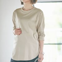 マタニティ　トップス　カットソー　授乳口付　ラウンドネック　シンプル