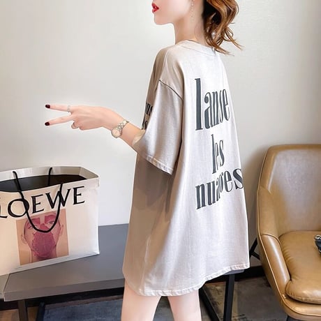 マタニティ　トップス　Tシャツ　ラウンドネック　ビッグサイズ　ゆったり