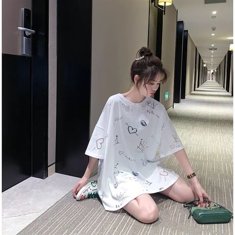 マタニティ　トップス　Tシャツ　ラウンドネック　ビッグサイズ