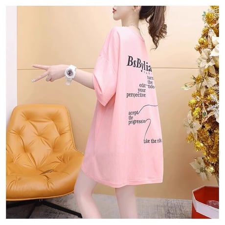 マタニティ　トップス　Tシャツ　ラウンドネック　ビッグサイズ　ゆったり